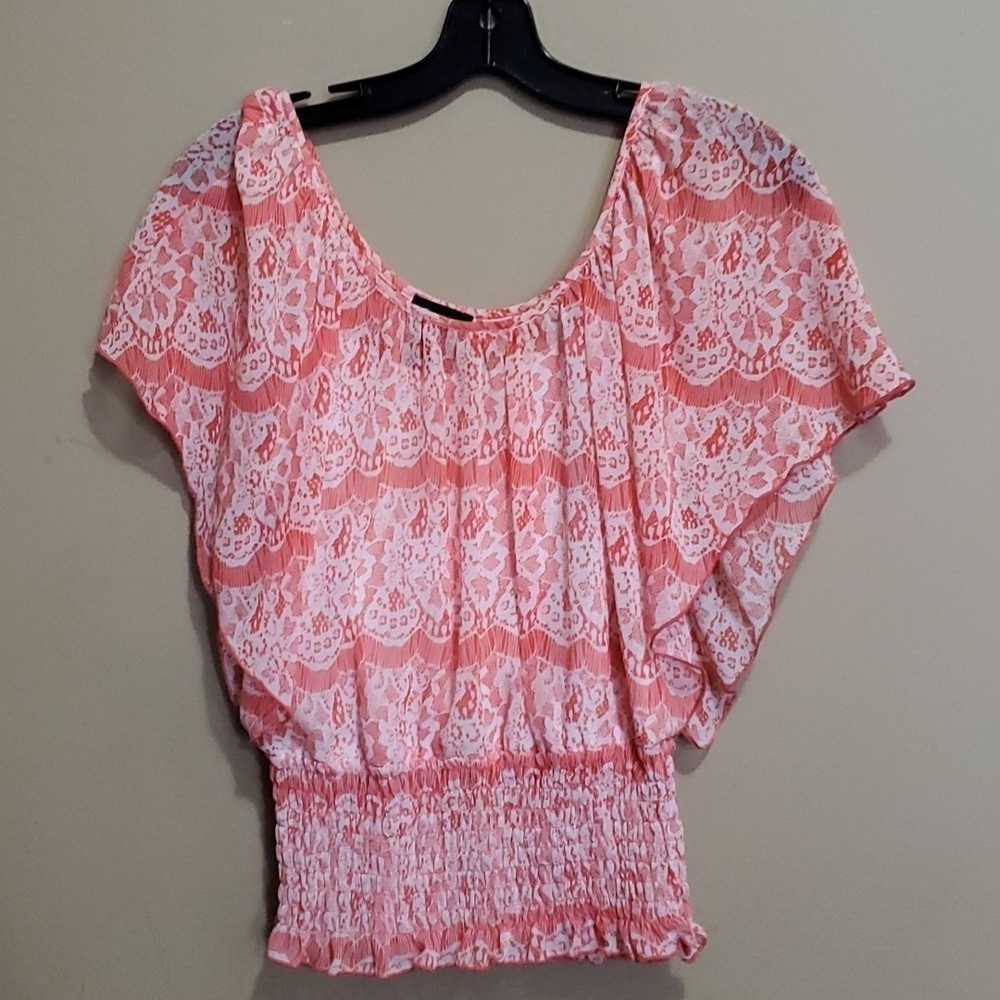 Seduction one piece cami with sheer top size small